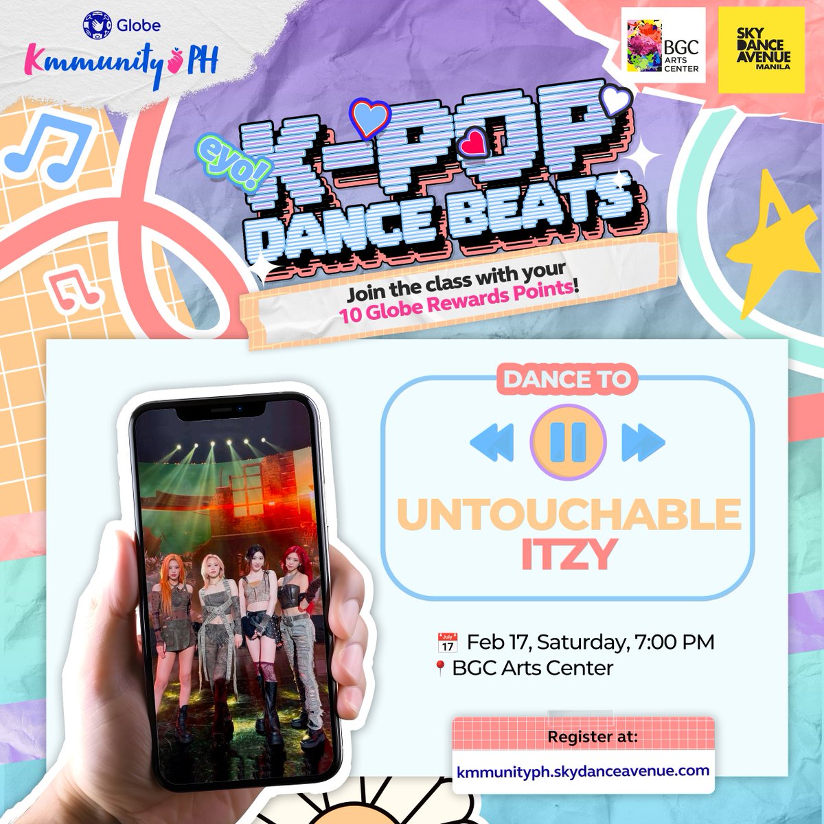 KmmunityPH's tweet photo. Let's dance our hearts out at #KmmunityPHDanceClass 🪩 Get ready for an Untouchable dance party, grooving like ITZY tonight!
📍 BGC Arts Center, Zobel de Ayala Hall
Register at https://t.co/qVrjpwNTYt and redeem 1 class with 10 Rewards Pts https://t.co/nyp8EWyioT