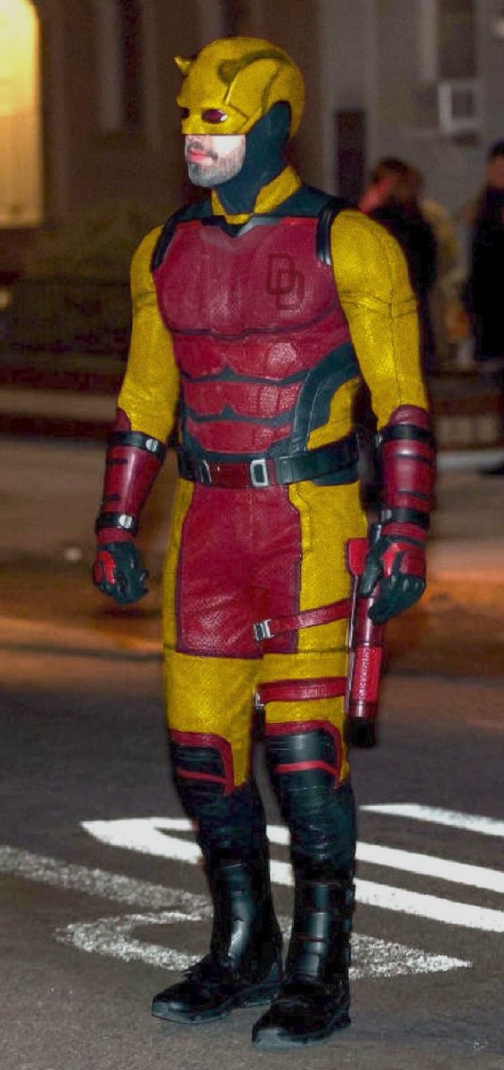 har__V's tweet photo. Daredevil: born again, new suit with added yellow #DaredevilBornAgain #marvel #mcu https://t.co/hDQdwtxf1P