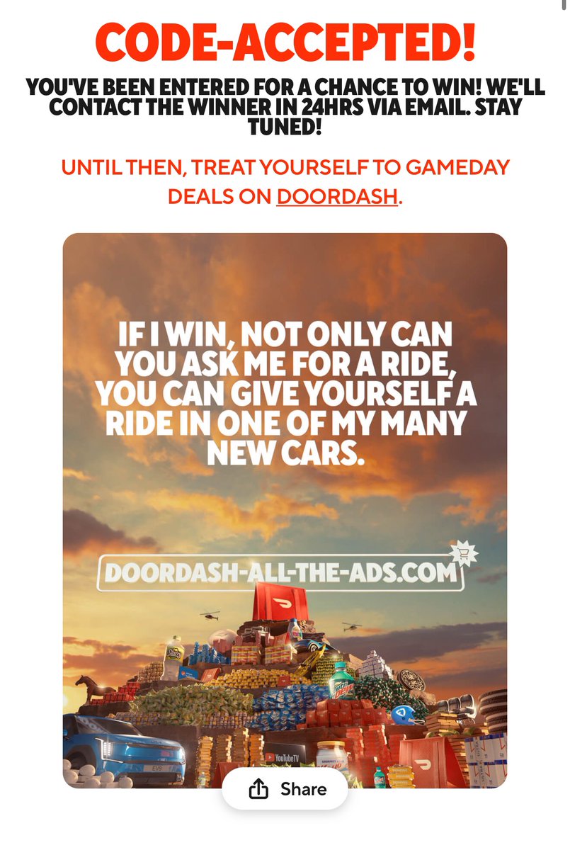 Good god I have never been so FOCUSED in my life #DoorDashAllTheAds