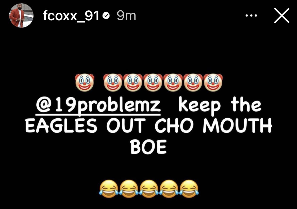 JClarkNBCS's tweet image. Fletcher Cox reminding Deebo Samuel that the Eagles &amp;amp; Fletch have a Super Bowl ring and Deebo doesn’t 😂
📸 @fcoxx_91