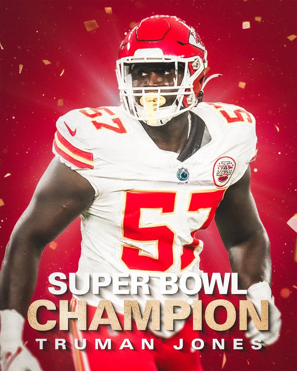 Congrats to Truman Jones '23 of the Kansas City Chiefs for becoming a Super Bowl champion! He is the fifth member of the Crimson all-time to lift the Lombardi Trophy! 📰 bit.ly/49taAXs #GoCrimson #OneCrimson #SBLVIII