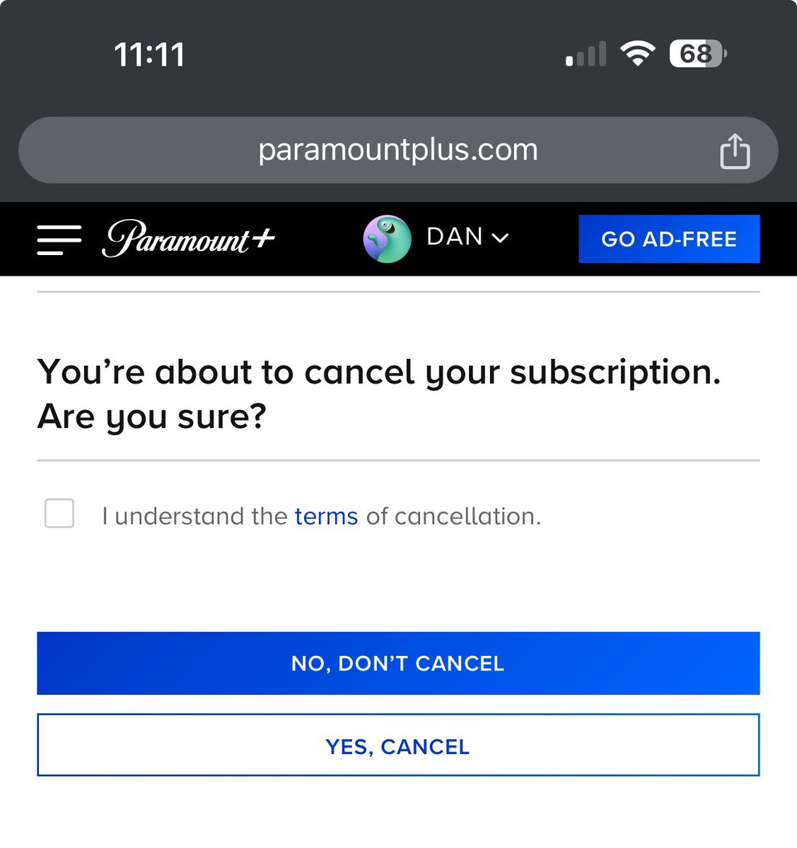 I’m dying to see the analytics on the Paramount+ cancellation page right now