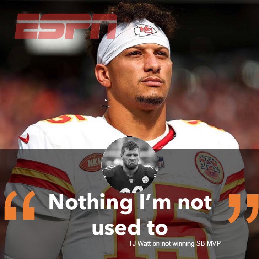 Scuba_Steve26's tweet photo. Wow, TJ Watt gave his thoughts on not being named SB MVP. Was he snubbed? https://t.co/L4F07VIwL4