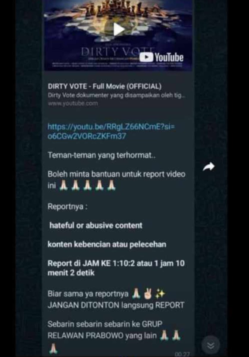 Sebegitu takutnya kah sama film dirty vote