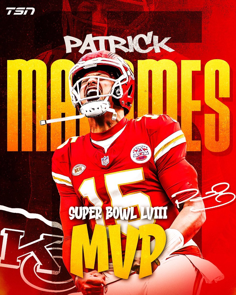 M-V-PAT 👑 

YOUR THREE TIME SUPER BOWL MVP, PATRICK MAHOMES 🏆

#SBLVIII