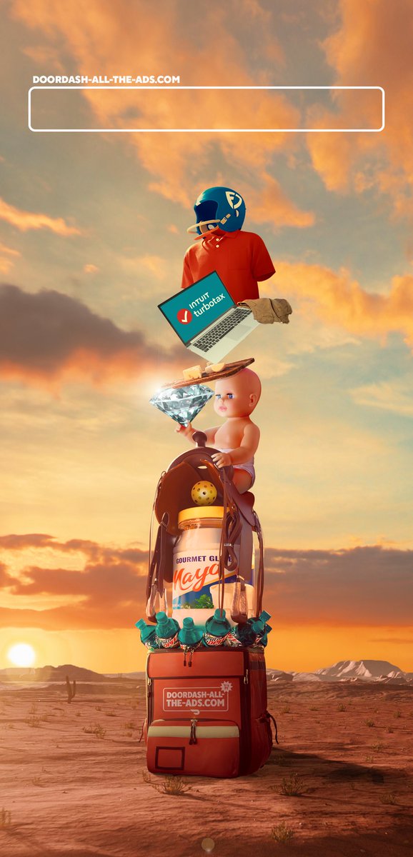 Click this financially savvy baby with a fromage board on its head, holding a diamond, to see what else you have a chance to win from all of the ads. #DoorDashAllTheAds 

NO PURCH NEC. 2/11/24 @ 3:30 pm PT-2/11/24 at 11:59 pm PT. U.S. &amp; D.C., 21+. Prize descriptions illustrative