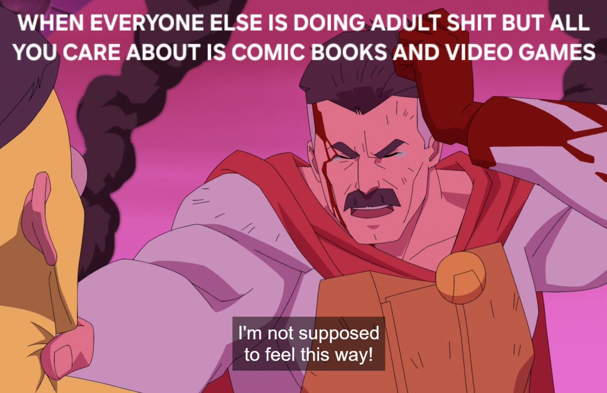 RatSlayer01's tweet photo. Damn, Omni-man is feeling pretty relatable! #invincible #omniman #superhero #humor #Memes https://t.co/z24YK6HhyG