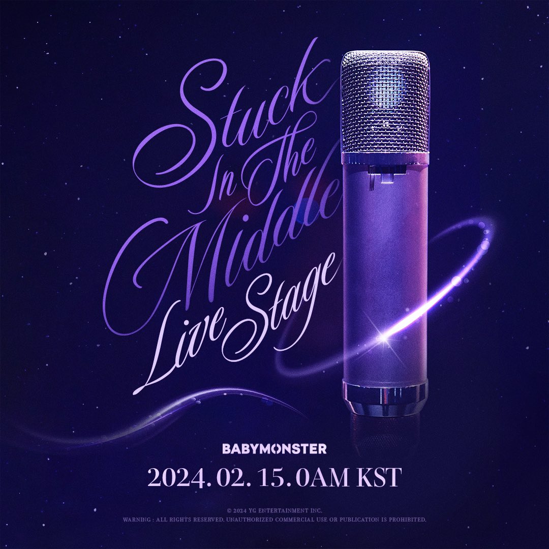 YGBABYMONSTER_'s tweet photo. #BABYMONSTER ‘Stuck In The Middle’ LIVE STAGE TEASER

'Stuck In The Middle' LIVE STAGE
✅2024.02.15 0AM (KST)

#베이비몬스터 #PreReleaseSingle #StuckInTheMiddle #LiveStage #TEASER #YG https://t.co/fDhOSGIA8S