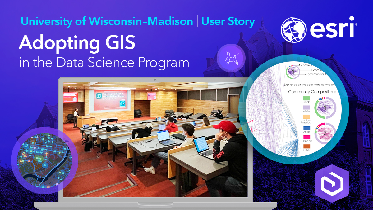 GISEd's tweet image. University's are incorporating #GIS into #datascience programs around the globe.
Here's how @UWMadison introduced a GIS track into their #spatialdata science curriculum: esri.social/o8T950QA0Cz