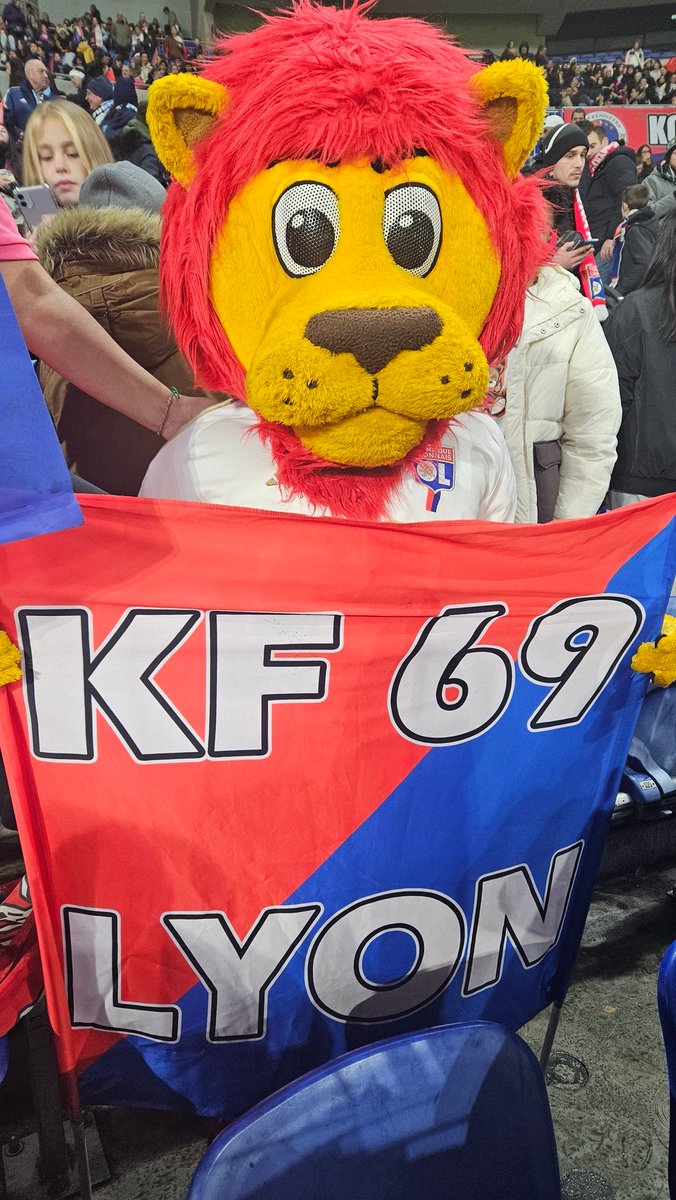 EstelleNorpac's tweet photo. #Lyou au virage Nord avec le @kopfenottes69 pour encourager nos Fenottes contre le PSG 
@OLfeminin #OLPSG https://t.co/ODltrruCZ9