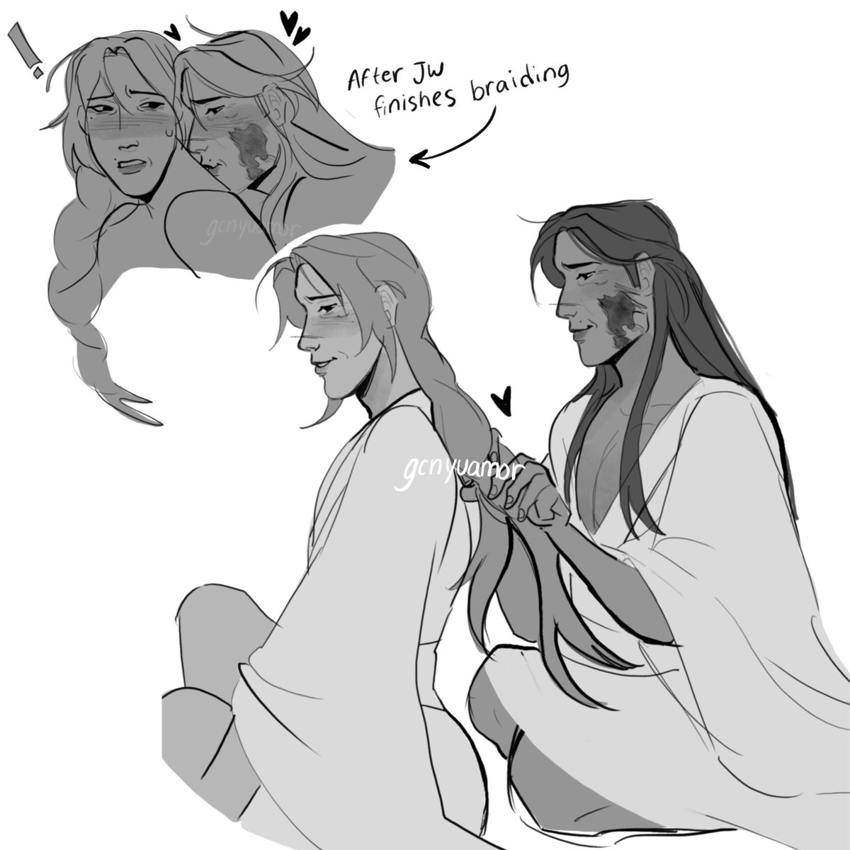 I CANT BELIEVE I FORGOT ABOUT THESE JUNMEI DOODLES I DID #TGCF #junmei #junwu #meinianqing