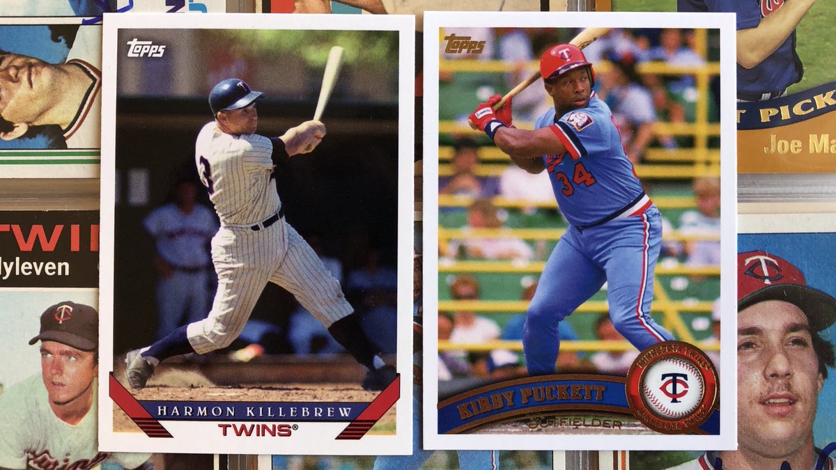 TwinsAlmanac's tweet image. Retweet &amp;amp; follow for a chance to win these Harmon Killebrew and Kirby Puckett cards.
