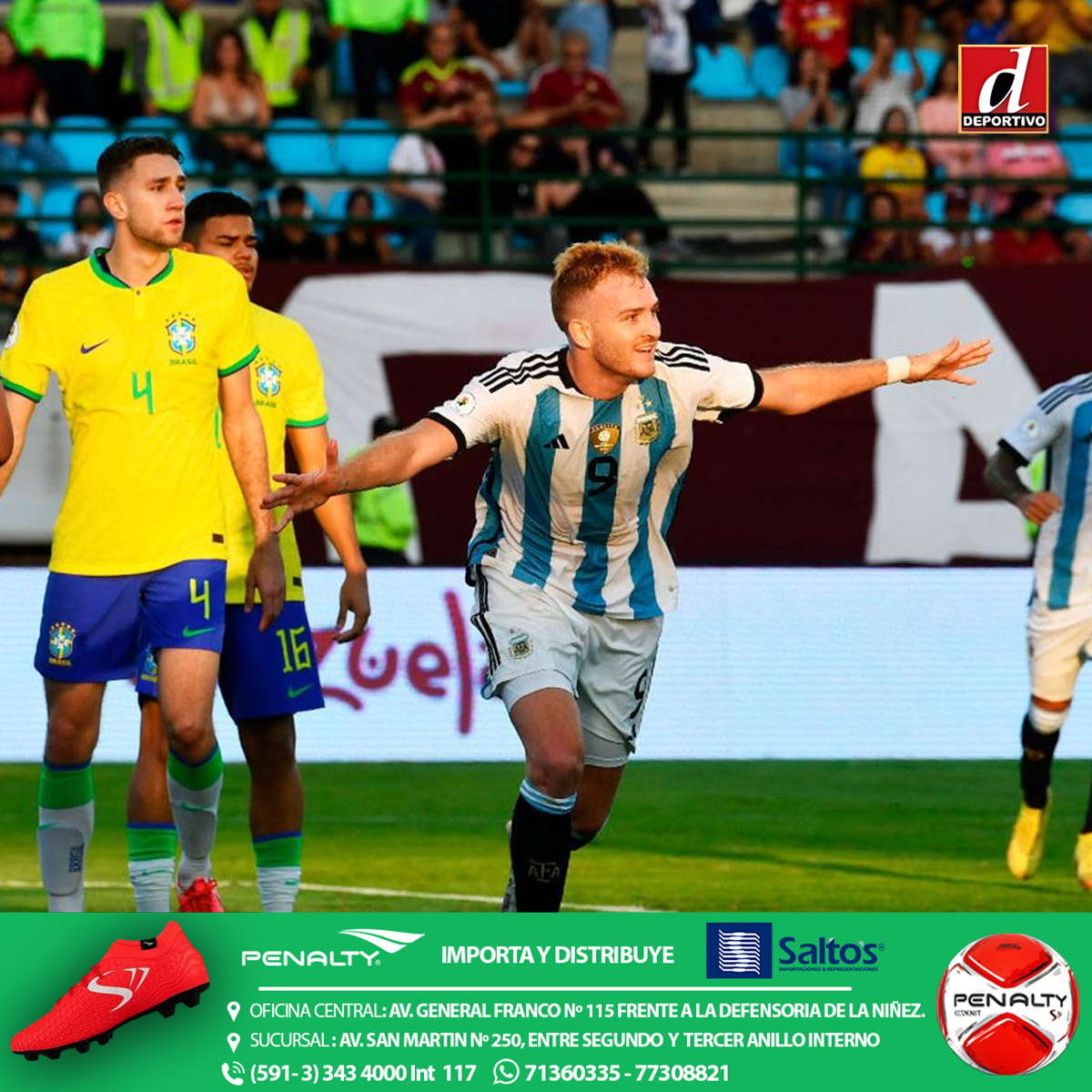 #FaseFinal 
#torneopreolímpico
Argentina venció a Brasil por 1 – 0 y se clasificó a los Juegos Olímpicos Paris 2024.