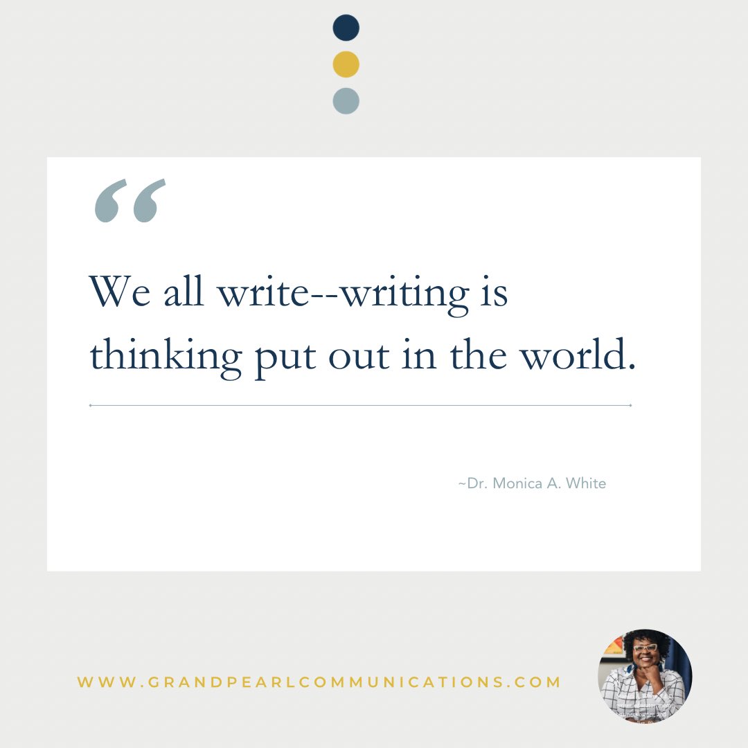 gpcwrites's tweet photo. Often when people talk about being a writer, they are thinking about writing being public, which it can be, but not always. Let’s talk in the comments about what writing is and why we do it.
.
.
.

#writingservices #writershelp #writerstips #nonfictionwriting #businesswriting https://t.co/YdqFrLI5hr