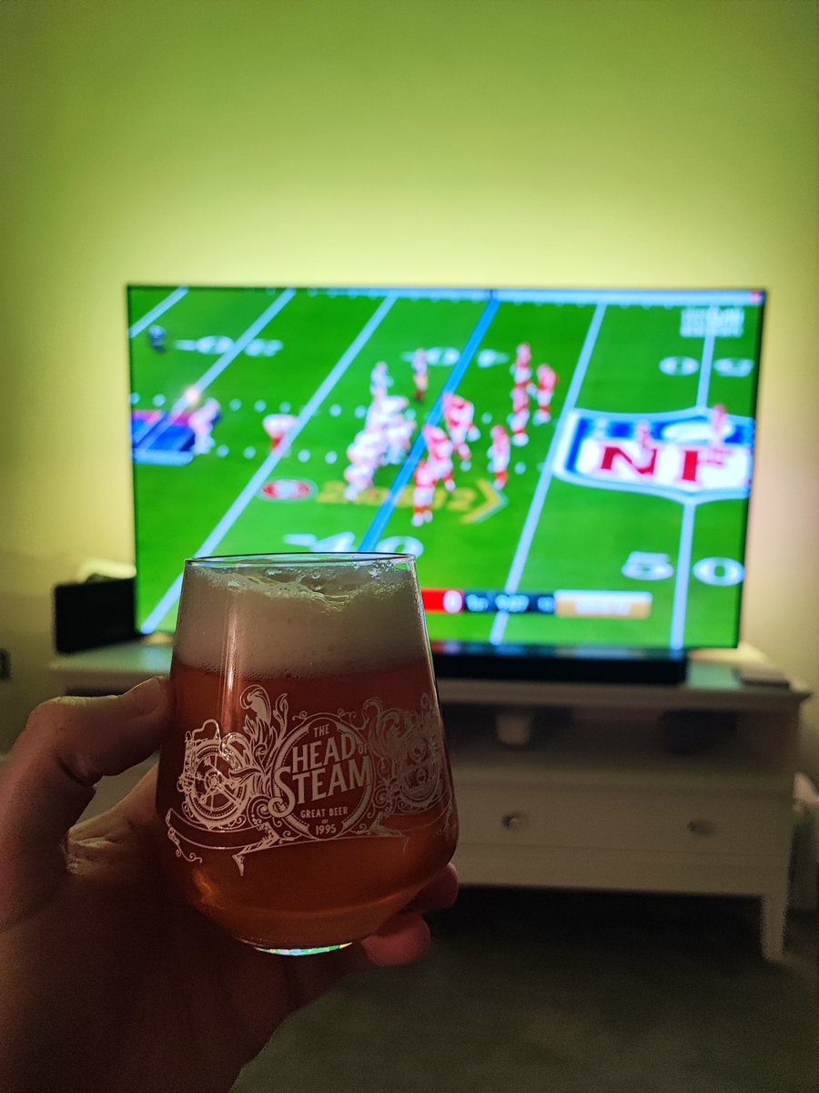 Bit different to watching in #LasVegas last year. #SuperBowlLVIII