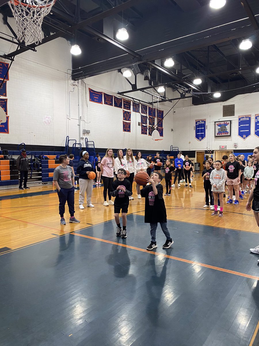 MoravianWBB's tweet photo. Wrapped up our Play4Kay week with a clinic at Dayton High School in Springfield, NJ. Thank you to all who attended this morning. Proceeds will benefit @KayYowFund #assistwiththefight #powerofone #givestrength @CoachMBS https://t.co/7IH70gOOCM