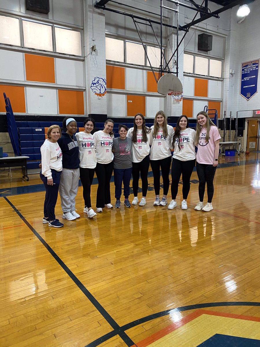 MoravianWBB's tweet photo. Wrapped up our Play4Kay week with a clinic at Dayton High School in Springfield, NJ. Thank you to all who attended this morning. Proceeds will benefit @KayYowFund #assistwiththefight #powerofone #givestrength @CoachMBS https://t.co/7IH70gOOCM
