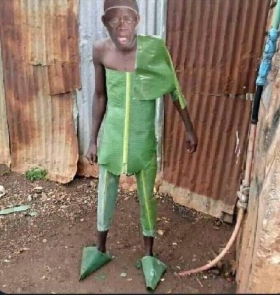 GenDecent's tweet image. Tinubu you will ask for cloths to wear God will give you Banana leaf😂😂😂😂😂😂