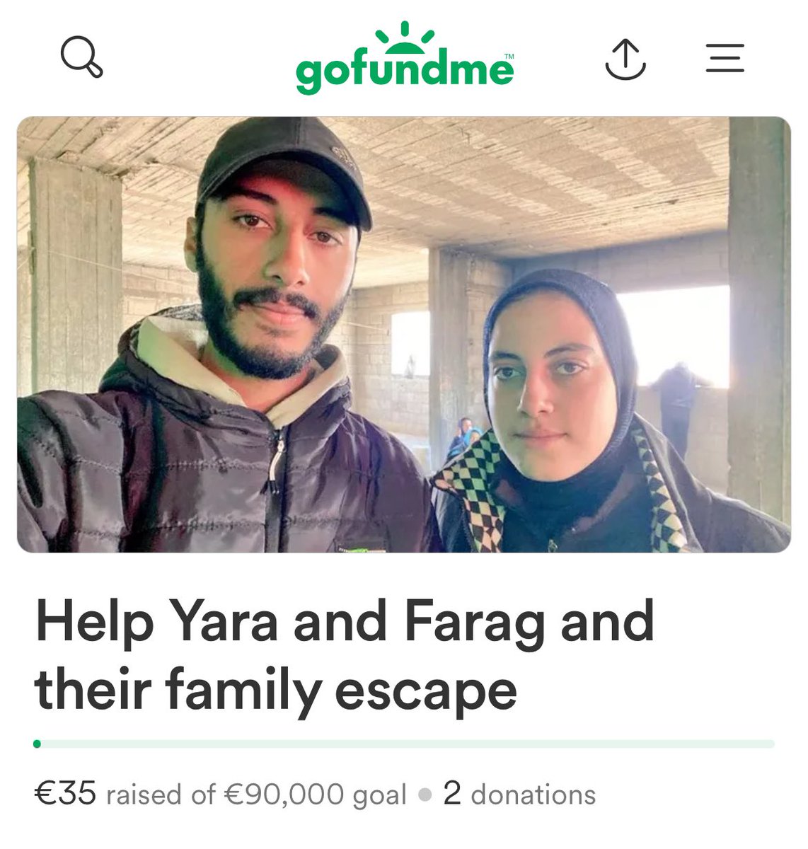 chsmpsycho's tweet image. Boosting! Please help Yara and Farag evacuate Gaza with their family! 

gofund.me/86156ba0