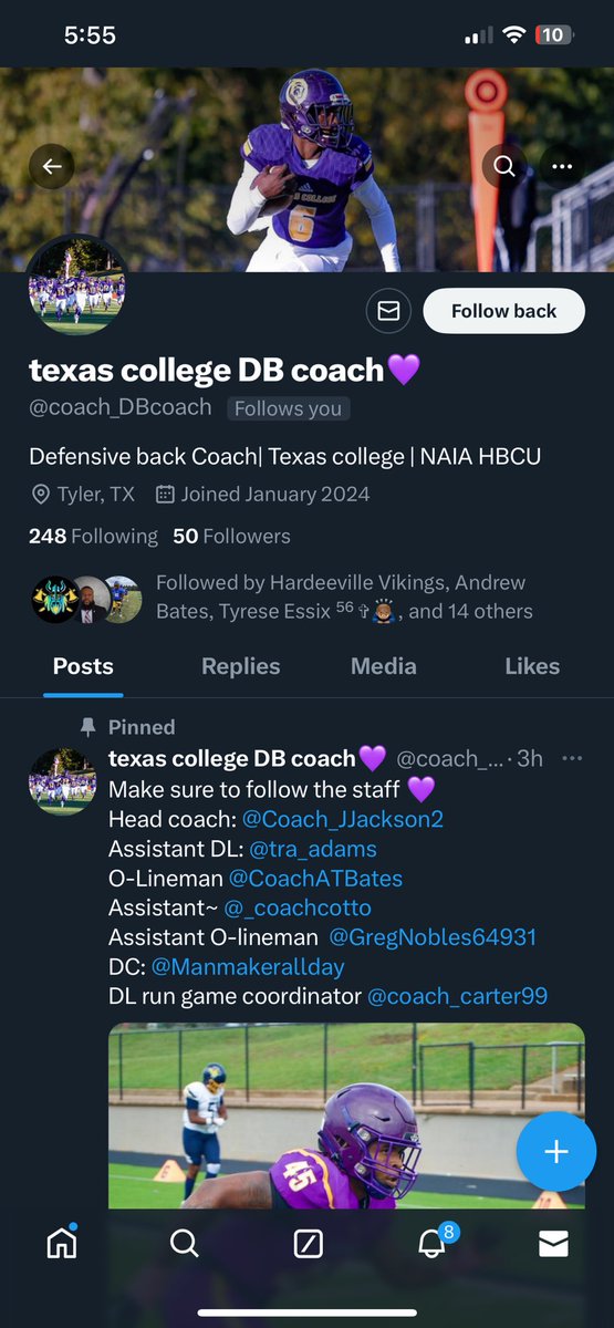 This guy is not apart of Texas College. Do not entertain anything he says. He is not apart of our staff
