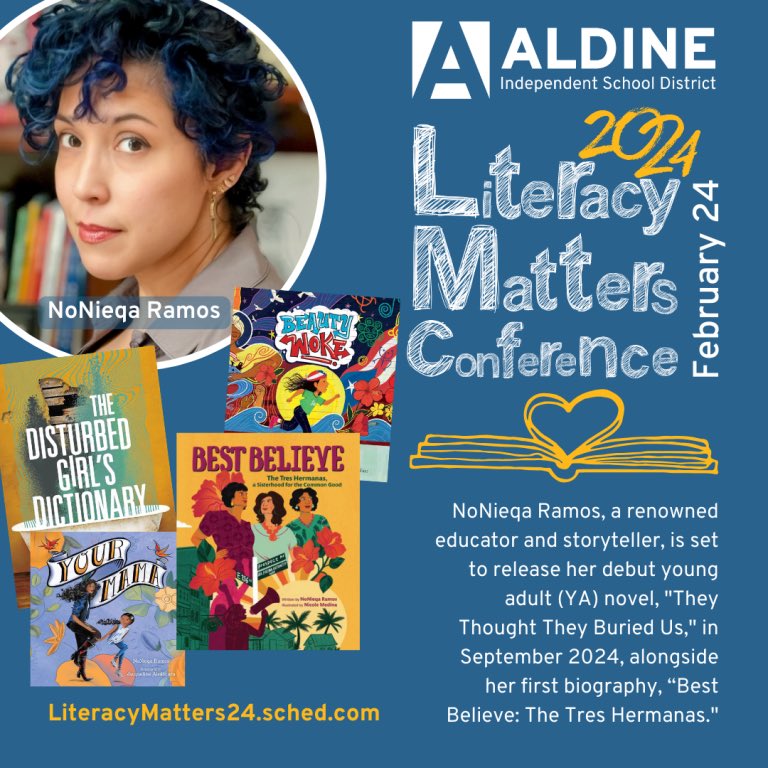🗣️#LiteracyMatters is in ✌🏼weeks! @AldineISD @DrFavy @drgoffney @NoNieqaRamos Register here for this FREE virtual conference 👉🏼 literacymatters24.sched.com