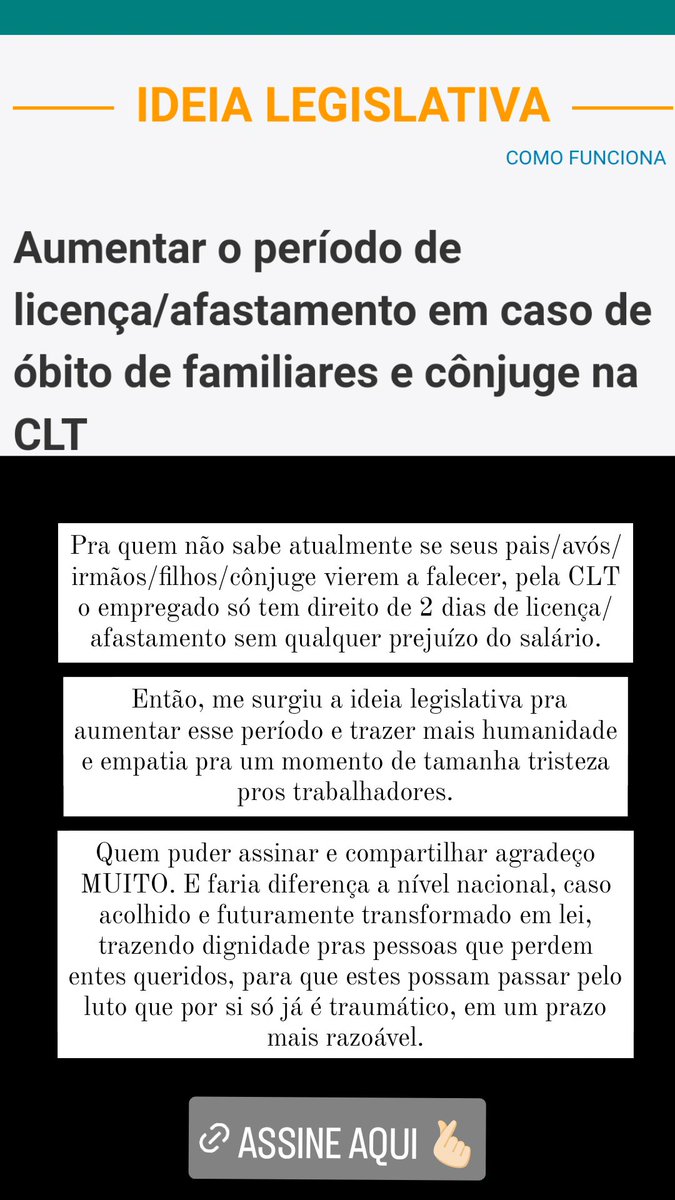 gallottti's tweet photo. Me ajude a chegar em 20.000 apoios para aumentar o período de licença dos trabalhadores em caso de óbito dos familiares.

A previsão atual é de 02 dias, o que é absurdo, pois, quem perde os pais/irmãos/filhos jamais se recupera em 2 dias.

Segue link:
https://t.co/ZfhmMEnnJM https://t.co/fs5bUX5A4R