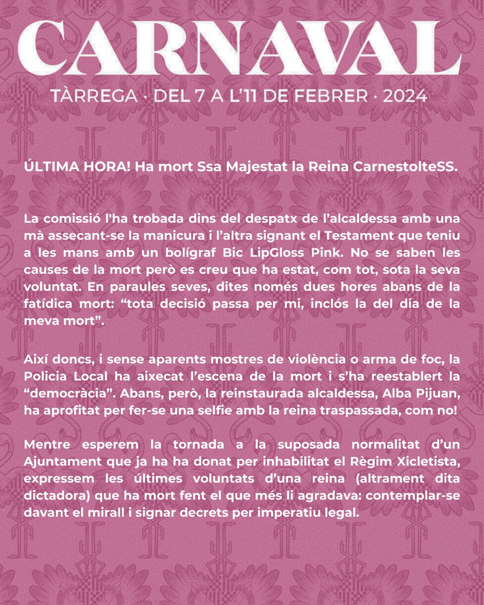 Carnestoltes Tàrrega tweet media