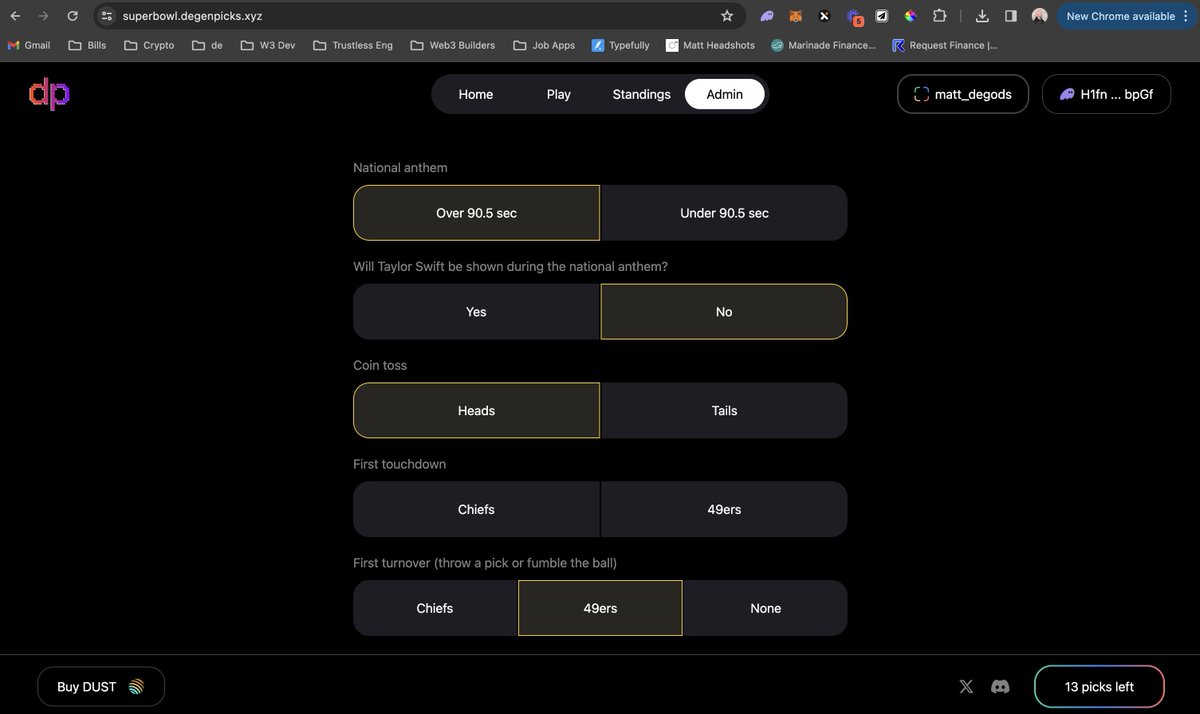 Coming up on halftime with a tight game - waiting on that first big TD which will determine TWO MORE POINTS 👀
