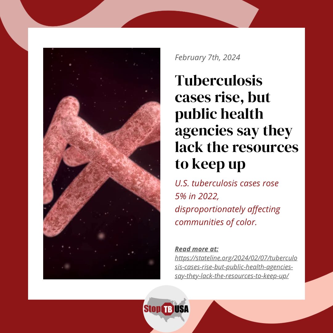 StopTBUSA's tweet photo. Check out this article by @nhassanein_, highlighting the alarming rise in tuberculosis cases in 2022 and showing us why it is important to work together to #EndTB!

https://t.co/cXxw3MKMFW https://t.co/iMOlbHPesL