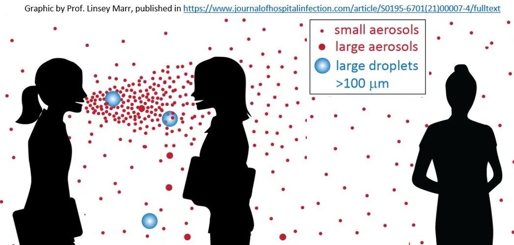 Los patógenos respiratorios, como influenza, COVID-19, VRS, sarampión, tuberculosis y resfriado común, se propagan principalmente a través de la vía aérea. Las partículas respiratorias de la boca o nariz pueden contener virus o bacterias infecciosos. Las partículas respiratorias