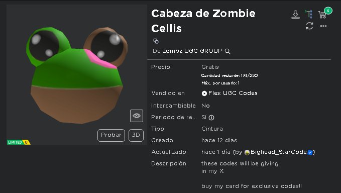 🚨 Sorteo 7 Código De Este Limited Gratis 🚨

🗒️REQUISITOS:
1️⃣Dar Me Gusta y Retwittear El Tweet.
2⃣Seguir a <a href="/NoticiasUgc/">.</a> / <a href="/davlidxrz/">zombzz</a> / <a href="/CellisPlays/">CellisPlays </a>
3⃣Seguir a "Creator_Edguita" , "0MGJ4FF" , "Cellis617" En Roblox

🕒¡Termina 13 de febrero 2024!

#Roblox #robloxgiveaway