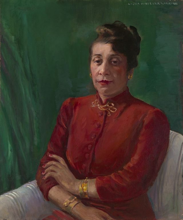Laura Wheeling Waring (1887-1948) 

Portrait of a lady, 1927, oil on canvas, 1927. 

#bhm  #BHM2024 #BlackHistoryMonth      #LauraWheelingWaring #arthistory #blackAmericanPainters  #illustration    #BlackAmericanArt #BlackWomenArtists