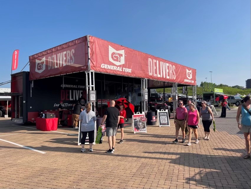 Stop by the General Tire booth this week for a chance to win a free set of tires! You can enter once a day and we will pick a winner on Monday, February 19. Anyone who enters gets a lanyard or koozie. You can enter on our tablets or scan the QR code and enter on your phone.