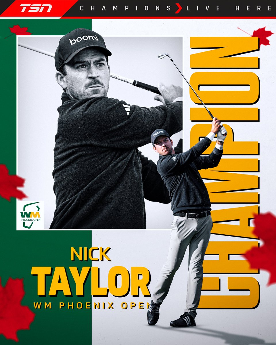 🇨🇦 NICK TAYLOR WINS THE WASTE MANAGEMENT OPEN!

It's his FOURTH PGA Tour victory.