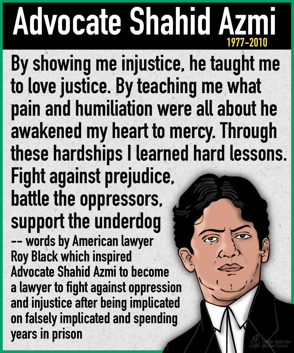 IAMCouncil's tweet photo. In memoriam: The brave advocate Shahid Azmi gave his life for the cause of Justice on this day 14 years ago.

#shahidazmi #IndianMuslimsUnderAttack https://t.co/Y4kLVyZwkW