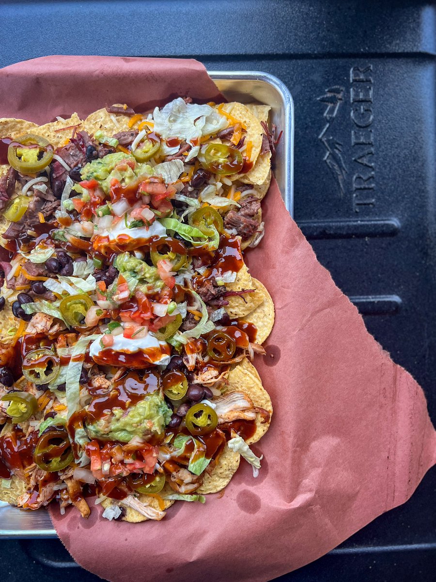 My @TraegerGrills #TraegerGameDay Ultimate Smoked Nachos.