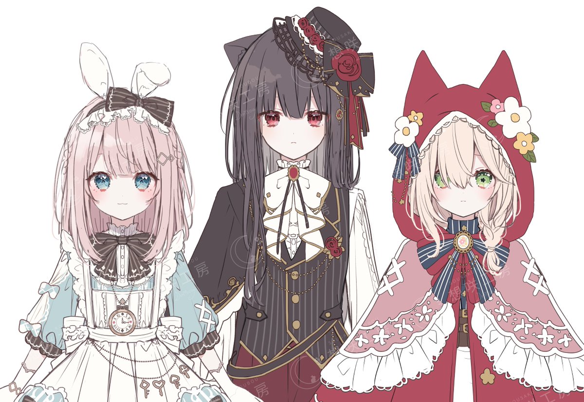 「ようやく全員のラフができました販売までがんばります!お楽しみに 」|月見草のイラスト