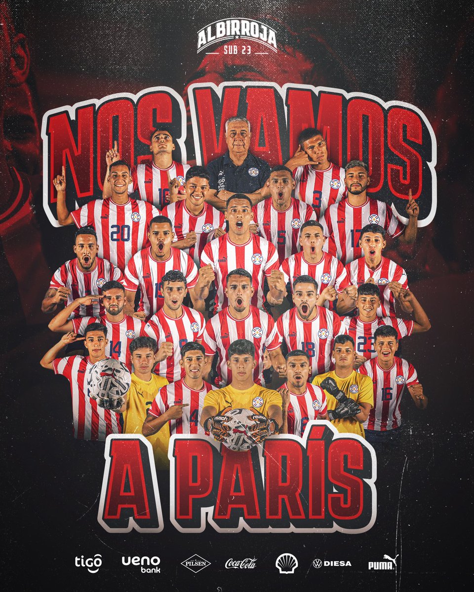 Selección Paraguaya (@albirroja) on Twitter photo Qué lindo se siente decir: 𝙎𝙊𝙈𝙊𝙎 𝘾𝘼𝙈𝙋𝙀𝙊𝙉𝙀𝙎 🇵🇾
Como en 1992 y en 2004, Paraguay inscribe su nombre en los <a href="/juegosolimpicos/">Los Juegos Olímpicos</a> 🥇
Con actitud, corazón, y dejando la vida en cada partido, la #AlbirrojaSub23 ⚪🔴 cumplió con el gran objetivo.
¡Felicitaciones, profe Qué lindo se siente decir: 𝙎𝙊𝙈𝙊𝙎 𝘾𝘼𝙈𝙋𝙀𝙊𝙉𝙀𝙎 🇵🇾
Como en 1992 y en 2004, Paraguay inscribe su nombre en los <a href="/juegosolimpicos/">Los Juegos Olímpicos</a> 🥇
Con actitud, corazón, y dejando la vida en cada partido, la #AlbirrojaSub23 ⚪🔴 cumplió con el gran objetivo.
¡Felicitaciones, profe