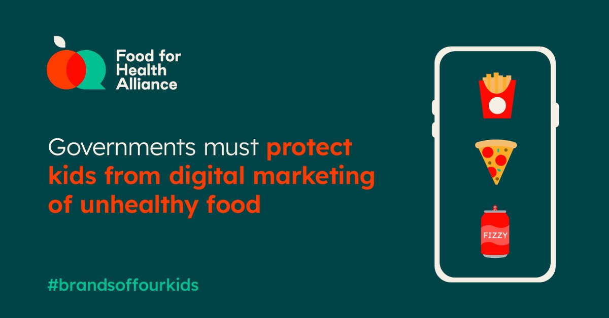 Industry spends $500 million each year advertising food/non-alcoholic drinks in Aus, majority for products high in sugar, salt & fat.🍟🍫

The Australian govt must set higher standards to protect kids from these unhealthy ads.

Let’s get #brandsoffourkids: bit.ly/3HWMF75