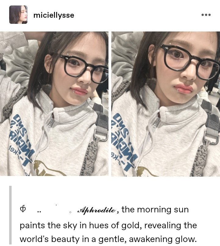 ૅ   ׅ  아름다운 아침  ֹ    ꔫ   𓈒   Embrace the dawn with open arms, for each morning is a canvas painted with the colors of possibility and promise. Good morning, Bunnies! Show me your best morning look, the charisma of the morning is simply impossible to deny.  𓈒  ࣪   ﹢