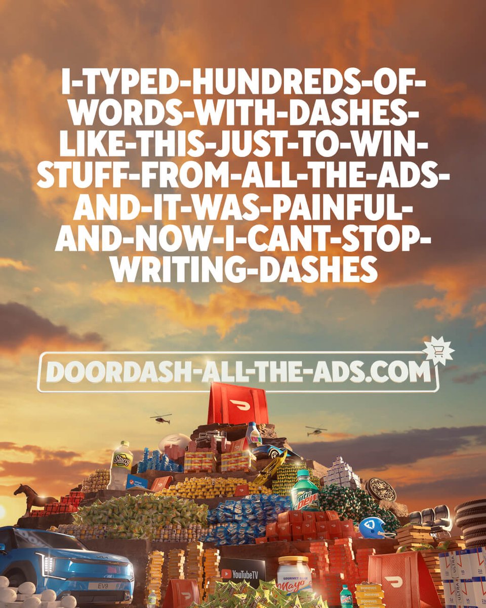 The way my head hurts so bad from all those dashes @DoorDash #doordashalltheads doordash-all-the-ads.com