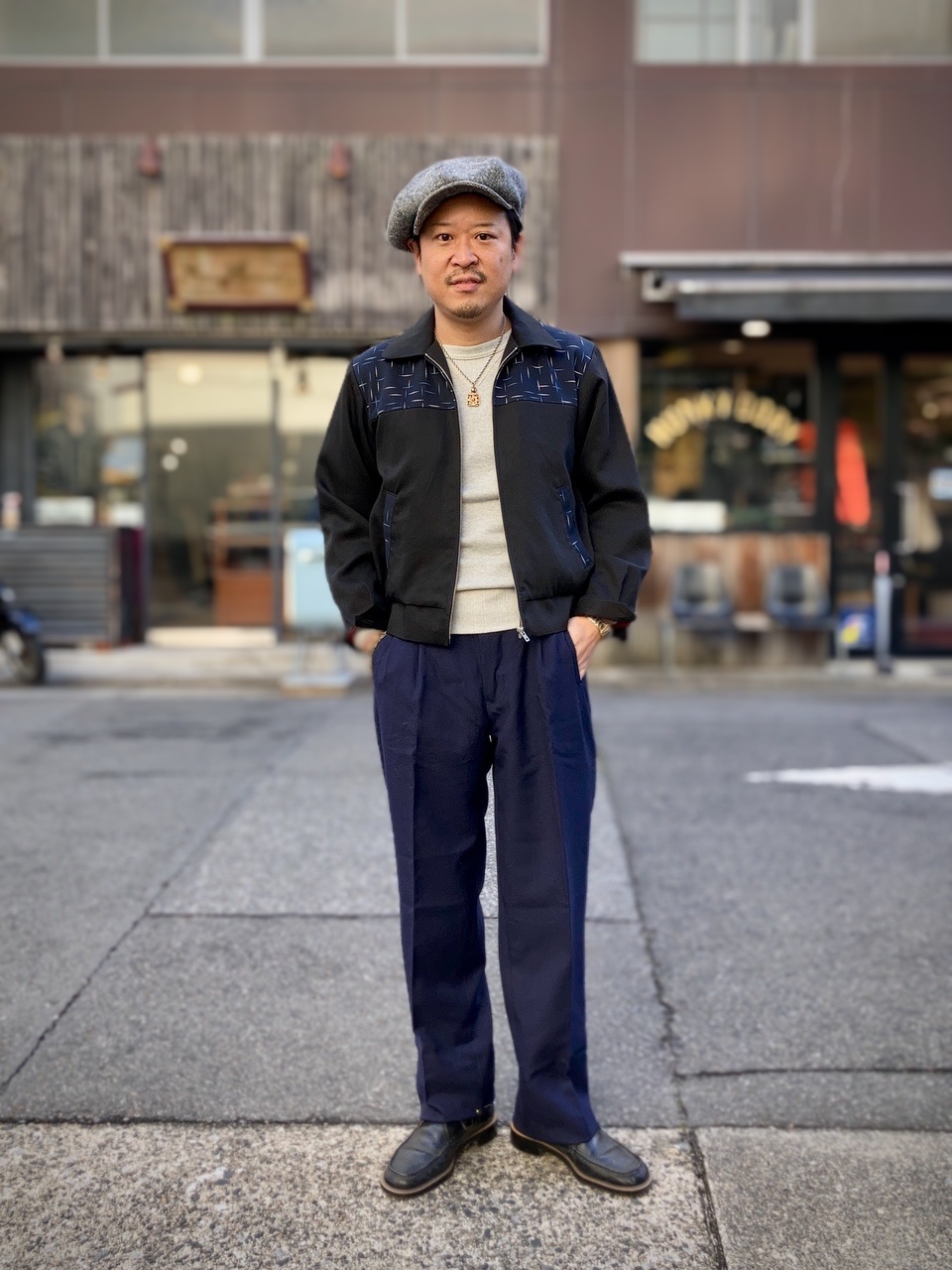 Dry Bones ギャバジャン　アメカジ　ロカビリー　50s 希少 Dry Bones ギャバジャン ストライプ L 50s ロカビリー 40