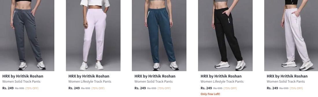 MANJAR DIGITAL PRIVATE LIMITED | HRX by Hrithik Roshan Women Track Pants