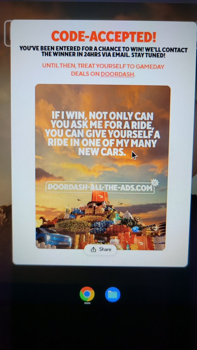 5PercentMin's tweet photo. @DoorDash So who won the game 😂 https://t.co/dNik4QQA0w