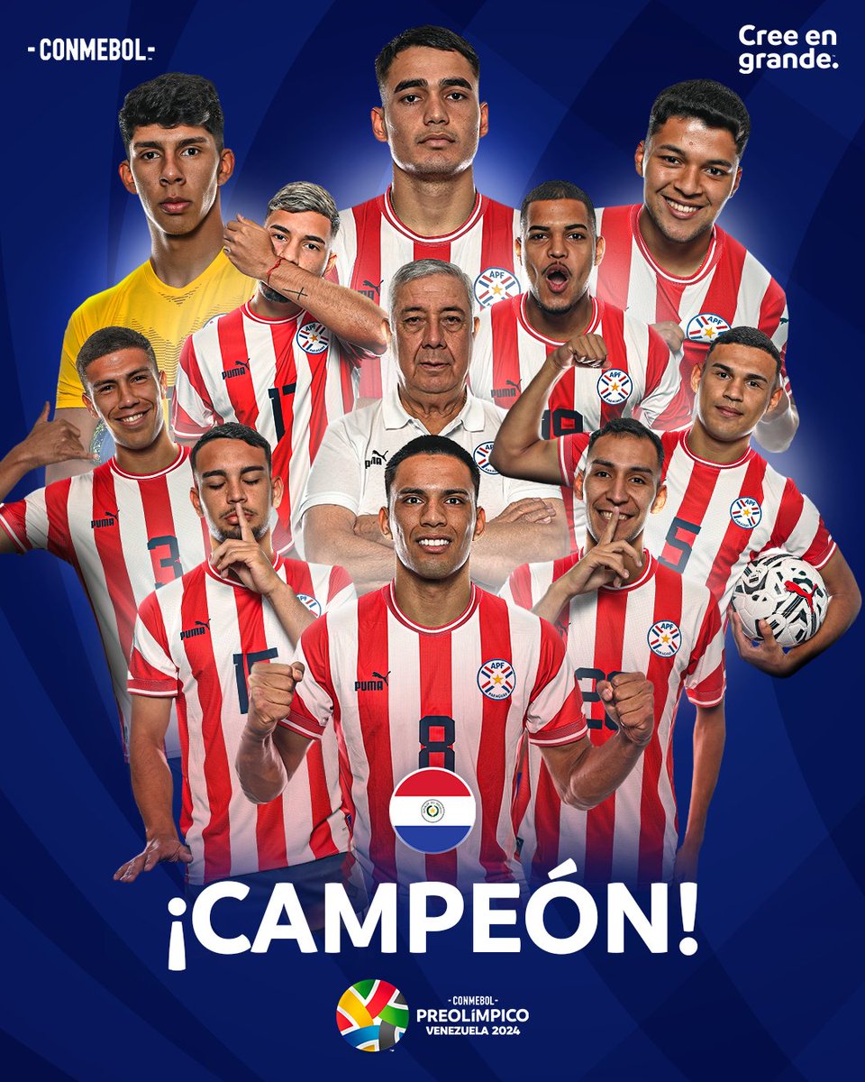 juanpasten2010's tweet image. #FaseFinal 
Paraguay venció a Venezuela por 2-0, logrando así su clasificación a los Juegos Olímpicos de París 2024 y, además, se consagró campeón del Torneo Preolímpico.
