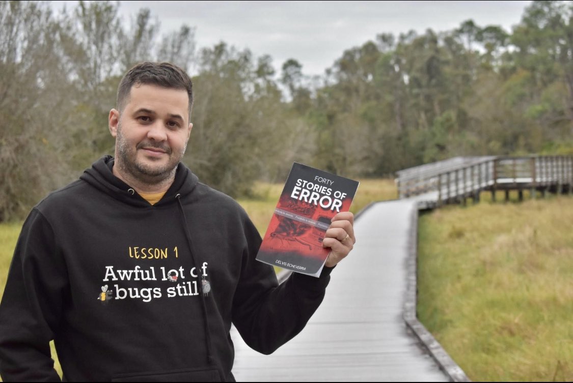 I'm happy to share that my book is completed! Forty Stories of Error". a.co/d/5LEJI4a
Thank you for sharing <a href="/ministryoftest/">Ministry of Testing</a> 
Awful lot of bugs still! #bug #testing #qa