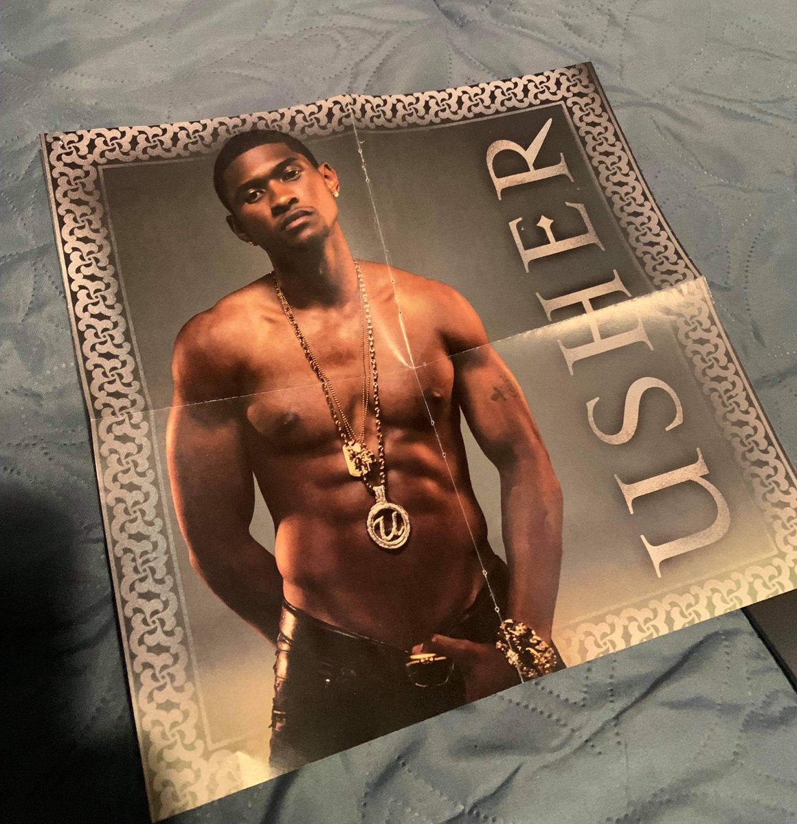 As a teenager I kept this foldout poster of Usher from the Confessions  album booklet tucked under my mattress… A few years ago I went home for the  first time in a, image size:1160x1200