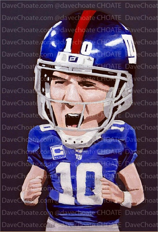 Eli Manning art available at choateart.etsy.com/listing/235676…