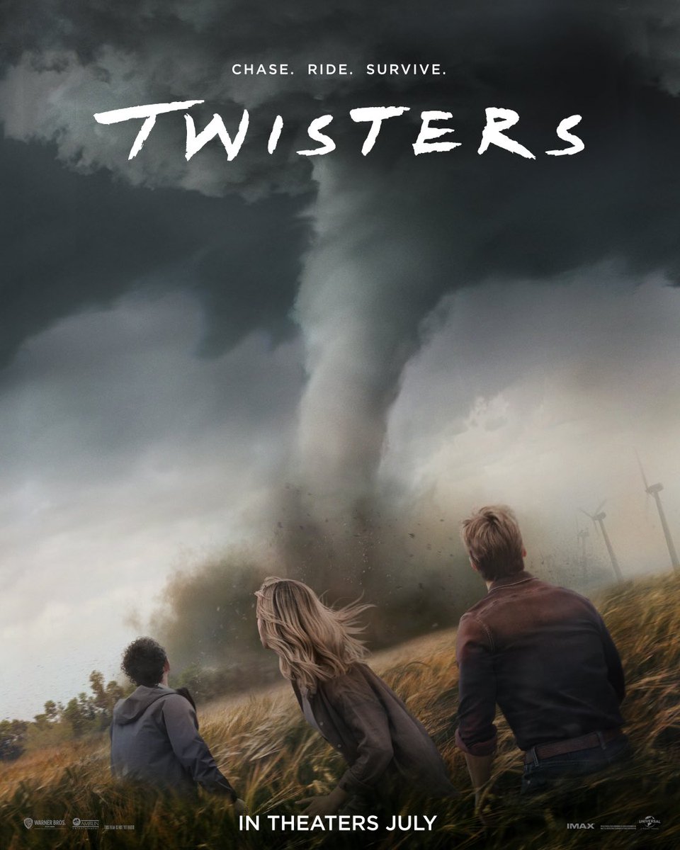 Chase. Ride. Survive. #TwistersMovie only in theaters July 19th!