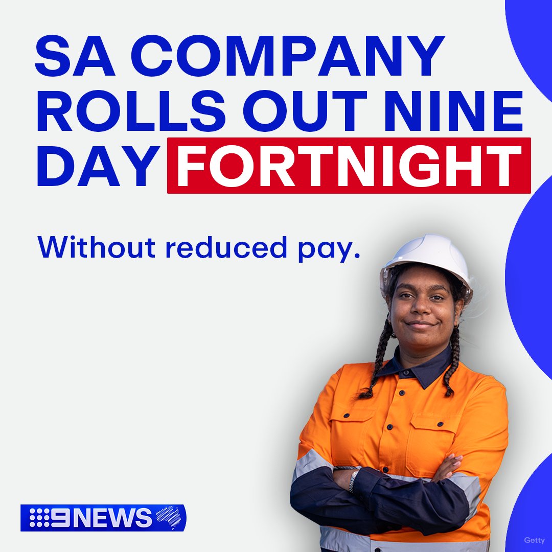 One of South Australia’s biggest companies is rolling out a nine-day working fortnight without reduced pay. Thousands of employees at Santos have signed up to the reduced hours, with an earlier trial showing a boost in productivity. #9News